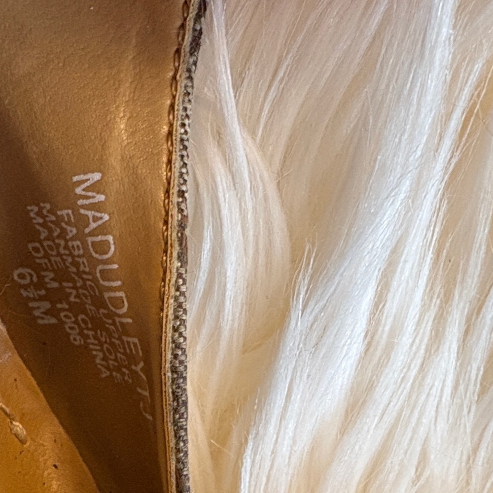 Anne Klein Taupe/Beige Logo Slingback Pointed Flats with Gold Accent - Picture 3 of 3